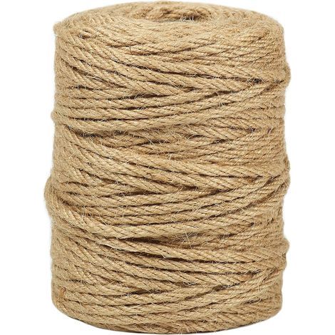 1 Rouleau Ficelle Jute 4mm 50m Corde Solide Naturelle Jardinage Bricolage Cadeau (1/5)