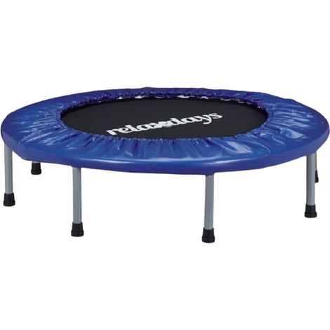 Foldable fitness trampoline blue black indoor exercise trampoline rebounder (1/5)