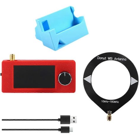 Récepteur radio ondes courtes SI4732 avec écran 1,9 pouce, FM/AM/LSB/USB, 10 kHz - 180 MHz. Contenu : récepteur radio SI4732, antenne et support. (1/5)