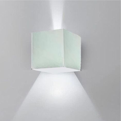 APPLIQUE LED COB LAMPADA PARETE 20W QUADRATO BIANCO FREDDO INTERNO ESTERNO 18 (1/3)