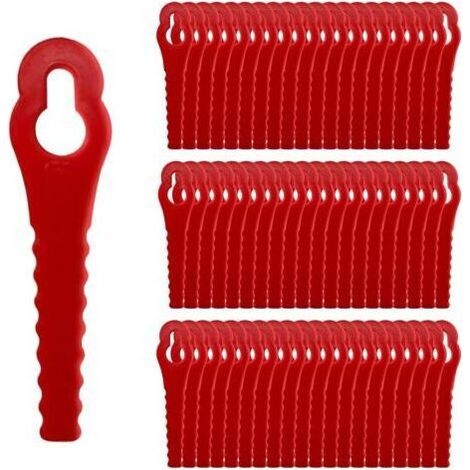 Lot de 100 lames de rechange compatibles avec Florabest LIDL FRTA 20A1 FAT18B2 FAT18B3 Lames de rechange en plastique pour tondeuses sans fil Florabest (11 mm x 5 mm) (1/5)