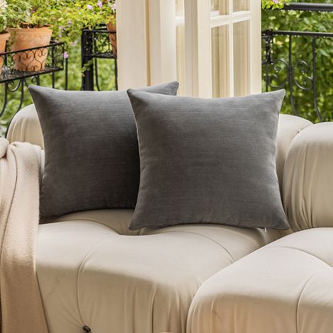 Coperta per cuscino in ciniglia, 45 x 45 cm, design semplice ed elegante per divano, poltrona o letto — Ideale come coperta per cuscino quadrato, cuscino decorativo, cuscino per schienale o supporto l