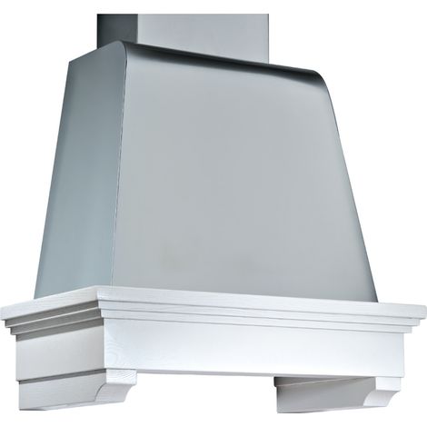 Hotte aspirante MEMORY en inox argenté et structure en bois de frêne blanc 90 cm (1/2)