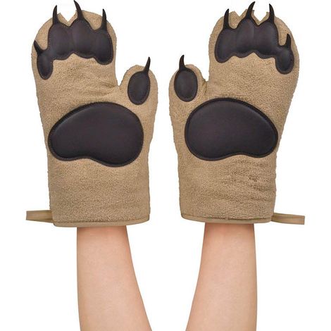 Ein Paar hitzebeständige Küchenhandschuhe aus Baumwolle/Backhandschuhe/Silikon-Küchenhandschuhe