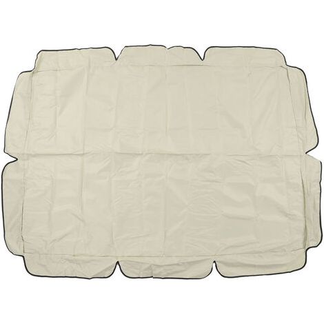 Toldo impermeable de repuesto para columpio de exterior, silla de tela Oxford 420D con revestimiento plateado para jardín y patio, color beige. (1/5)