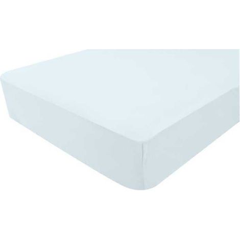 Fitted sheet - DOMIVA - 70 x 140 cm - Jersey - Light blue