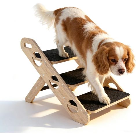 Dog Ramp for Sofa, Portable 2-in-1 Ladder for Dogs – Adjustable Height Sofa Ramps, Foldable, Non-Slip, Suitable for Bed, Sofa and Car – Suitable for Small and Medium Pets (1/5)