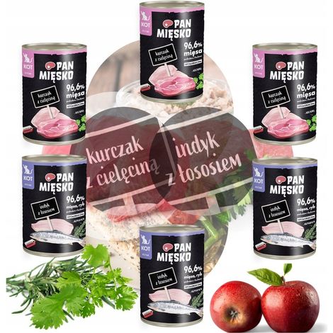 PAN MEAT Nassfutter für Kätzchen, einzigartige Geschmacksmischung, 6 x 400 g