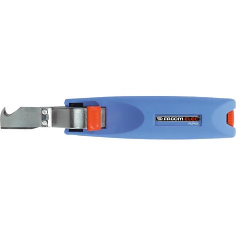 Facom – Pince à dénuder 185mm – Capacité de dénudage 0.2 à 6mm² – Lame autopivotante pour coupes nettes – Poussoir ergonomique