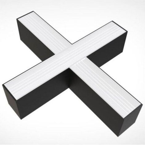 Connecteur 15W pour Luminaire Suspendu Interconnectable en X NOIR - SILAMP (1/2)