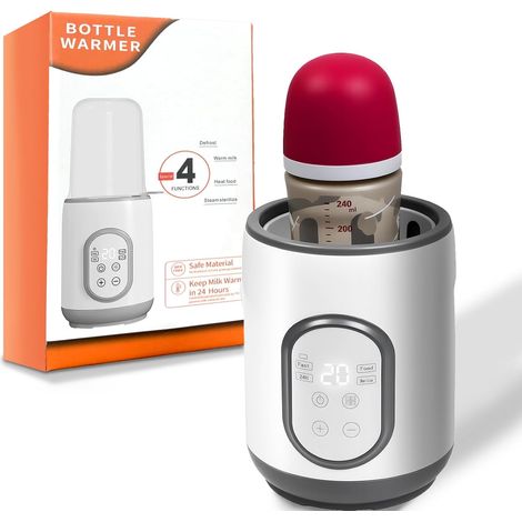 Chauffe Biberon Bébé Électrique,8-en-1 Stérilisateur de Biberons,Rapide Chauffage,Intelligent de la Température,Arrêt Automatique,Sans BPA (Blanc) (1/5)