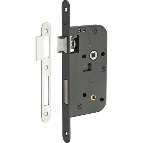 Thirard – Serrure encastrable à condamnation pour porte de salle de bain – Axe 50mm – Bouts ronds – Coffre acier embouti – Sécurité optimale (1/2)