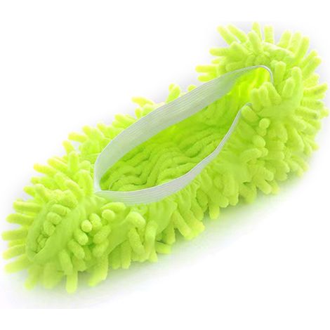Chaussons drageoirs à fibres Chenille Multifonctions - Modèle Lavable à Machine, pour Sols, Fenêtres et Voitures - Taille 17x15cm, 30g (Inclus: 1 Paire) (1/5)