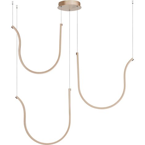 Suspension LED dimmable design moderne Arqua 3 - Or (1/2)