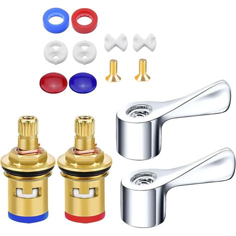 Cartouche Robinet Mitigeur Cuisine - 1/4 Tour - Pour Réparation Robinetterie Cuisine - Lot de 2