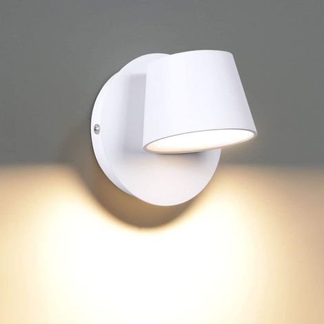 Applique murale LED moderne, lampe de lecture pivotante à 350°, style nordique, spot mural LED pour intérieur, idéale pour chambre, salon, escalier ou couloir, blanc 3000K (1/5)