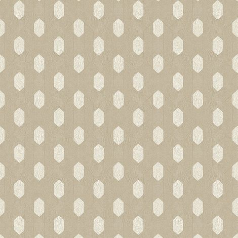 Papier peint vintage pois blanc crème Tapisserie pour chambre & couloir Papier peint pois intissé beige pour entrée (1/5)