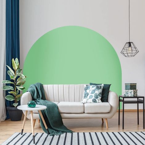 Autocollant Lit Tête de Lit Arche Stickers Muraux Papier Peint Demi Cercle pour Décoration Salon et Chambre L180 x H150 cm Menthe (1/5)