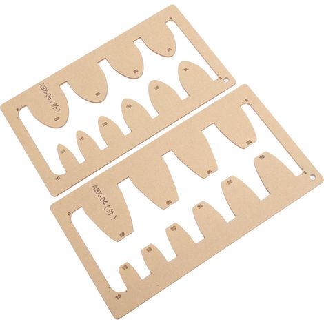 gabarits en cuir et acrylique pour la fabrication artisanale de ceintures (queue d'épée, queue carrée) - Outils de pochoir