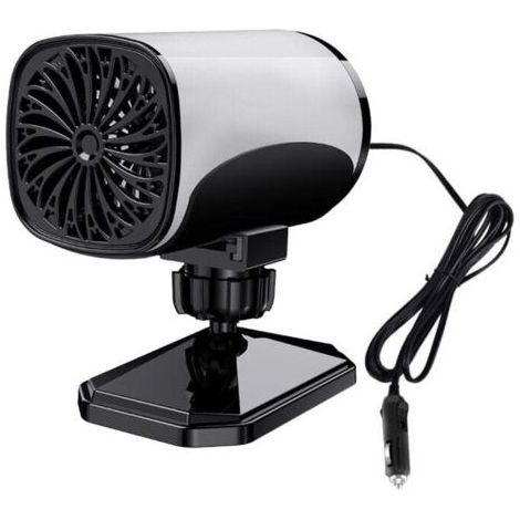 12-V-Mini-Heizlüfter, 120-W-Energiespar-Heizlüfter, USB-rotierender elektrischer Heizlüfter mit um 360 Grad drehbarem Ständer
