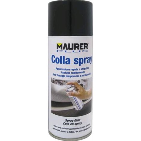 Colla Universale Spray Maurer Plus 400 ML Adesivo Legno Gomma Metallo Tessuti Sughero Pelle (1/9)