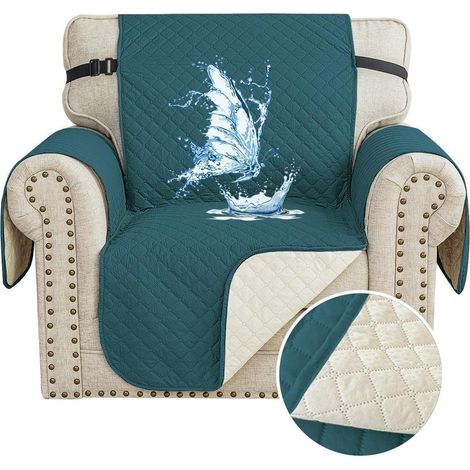 Housse de fauteuil imperméable 1 place, anti-taches, antidérapante, lavable, pour animaux (1/5)
