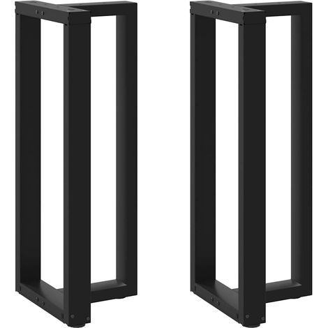 Bartischbeine T-Form 2 Stk. Schwarz 40x35x(100-101) cm Stahl