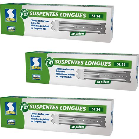 Suspentes Longues 240 mm F47 Semin - Boite de 50 (lot de 3)