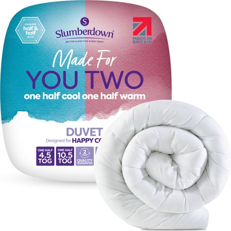 Slumberdown Made For You Two Duvet, 4.5/10.5 Tog, Double