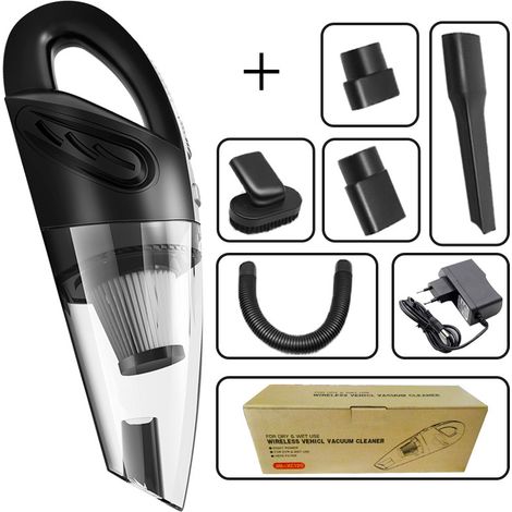 Aspirateur à main sans fil, technologie de charge rapide et puissante aspiration cyclonique — Idéal pour les poils d'animaux, le nettoyage de la maison et de la voiture. (1/5)