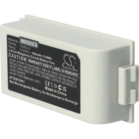 vhbw Batterie kompatibel mit Schiller FRED easyport Medizintechnik (800 mAh, 12 V, Li-MnO2)
