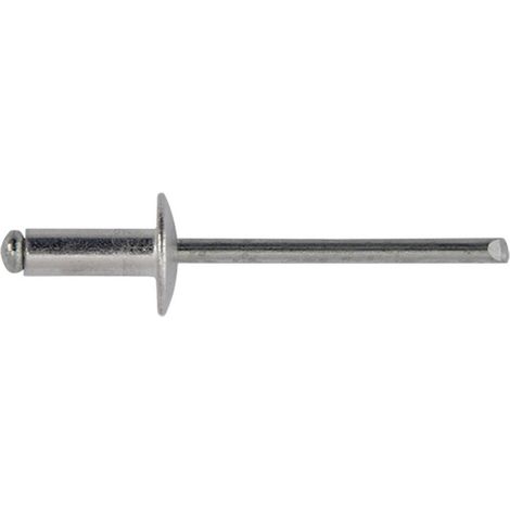 1CF RIVETTO A STRAPPO IN ALLUMINIO 4,8 x 16 - Ã˜ testa 14 cf. 500 pz