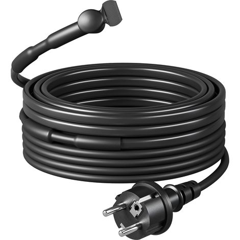 DEWENWILS Câble chauffant 230V avec thermostat, bande chauffante antigel, étanche IP67, 15W/m, noir, 8m (1/5)