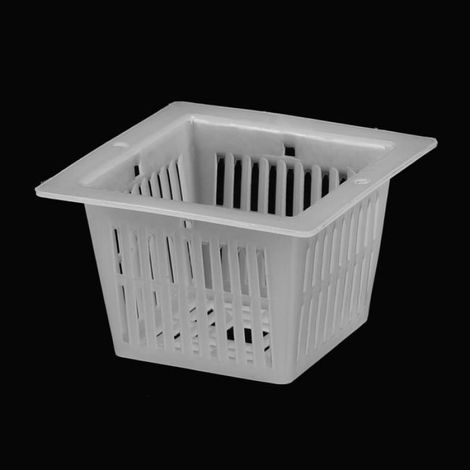 Pot hydroponique carré - Culture hors-sol de fleurs et légumes - Lot de 50 pots blancs (1/4)
