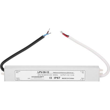 Alimentation étanche 30W IP67 pour bande LED 12V DC