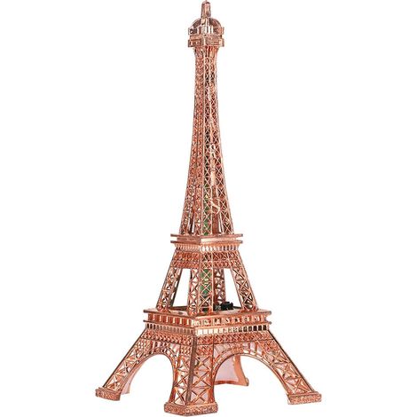 Tour Lumineuse LED, Modèle Tour Eiffel De 10,2 Pouces, Belle Décoration Lumineuse pour la Maison, Modèle en Métal, Ornement Cadeau Artisanal (sans Piles) (1/5)