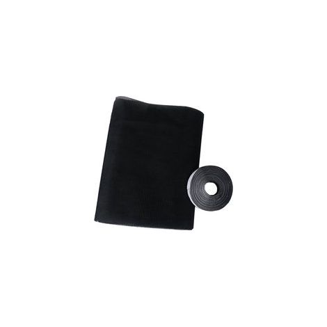 Moustiquaire fenetre-Filet d'écran anti-moustique auto-adhésif écran de cryptage bricolage Velcro, 130cm  150cm，noir