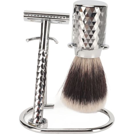 Kit de brosses et porte-tondeuses à barbe manuelles, brosses en alliage et nylon, brosses professionnelles pour tondeuse à barbe. (1/5)
