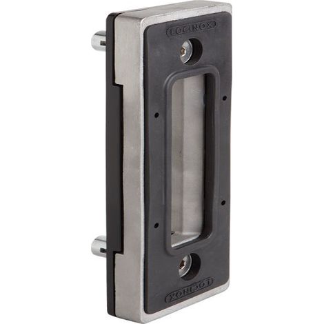 Gâche avec fixation Quick-Fix pour serrure coulisante, pour profil carré 80mm acier inoxydable. - LOCINOX (1/2)