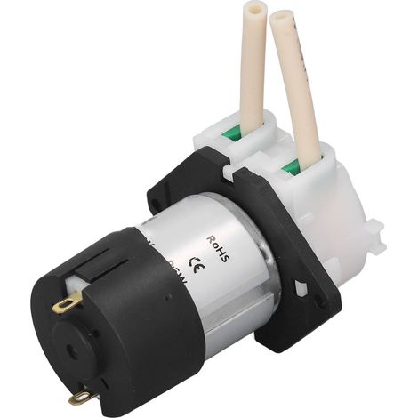 Pompe péristaltique miniature auto-amorçante 24V DC, moteur à balais 5W, débit 90ml/min, modèle KPP-DC-B08W, idéale pour petits appareils électriques. (1/5)