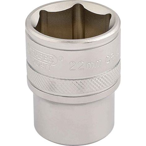 Draper H-MM/MS 1/2in Square Drive 6 Point Metric Socket 22mm