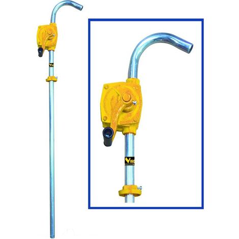 Vigor 74800-30 Pompa Universale per Fusti a Movimento Rotativo Tubo D.12 7 mm Profondita' 2 5 m Portata 1000 L-h colore Nero