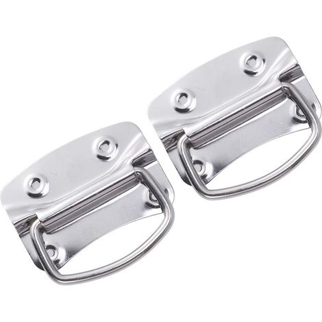 2pcs Stainless Steel Pull Handles Heavy Duty Heavy Duty Chest Handles for Tool Box Doors (1/5)
