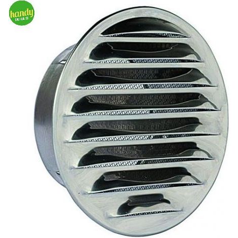 Griglia di aerazione tonda Vecamco ad incasso con retina Ø est. 130 mm inc. Ø 100 mm cromo