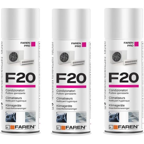 Faren f20 igienizzante spray profumato per climatizzatori casa auto 400ml 3 pezzi (1/5)
