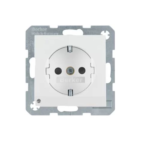 Berker SCHUKO-Steckdose pws/matt LED-Orientierungsl. 41091909 (1/2)
