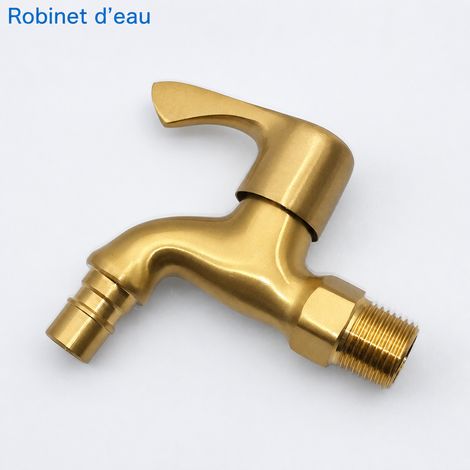 Robinet Machine à Laver en Laiton Brut Mural 1/2 Pouce Quart de Tour 200 g – Livraison gratuite (1/5)