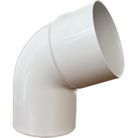 Curva tonda 67.30° per pluviali : Colore - Bianco, Diametro - 100