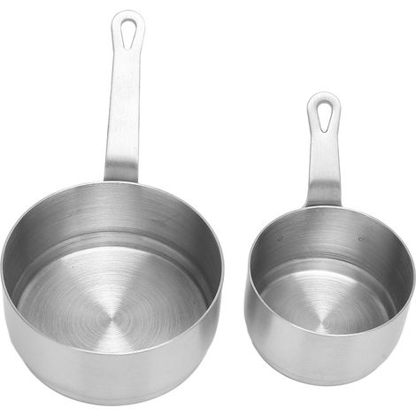Set aus 2 Saucenschalen aus Edelstahl 304, geeignet für amerikanische Steaksoße, Pfeffersoße und koreanische Dips mit Griff (1/5)
