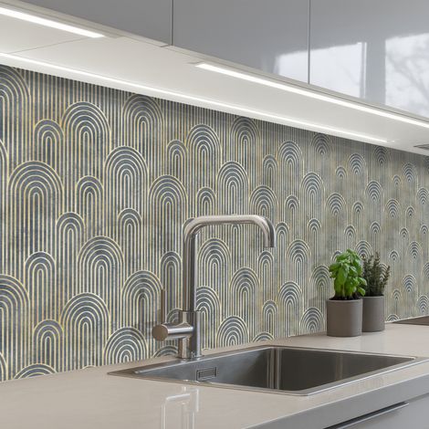 SCHIENALI CUCINA Fiocco - Oro - Blu 300x60 cm (1/5)